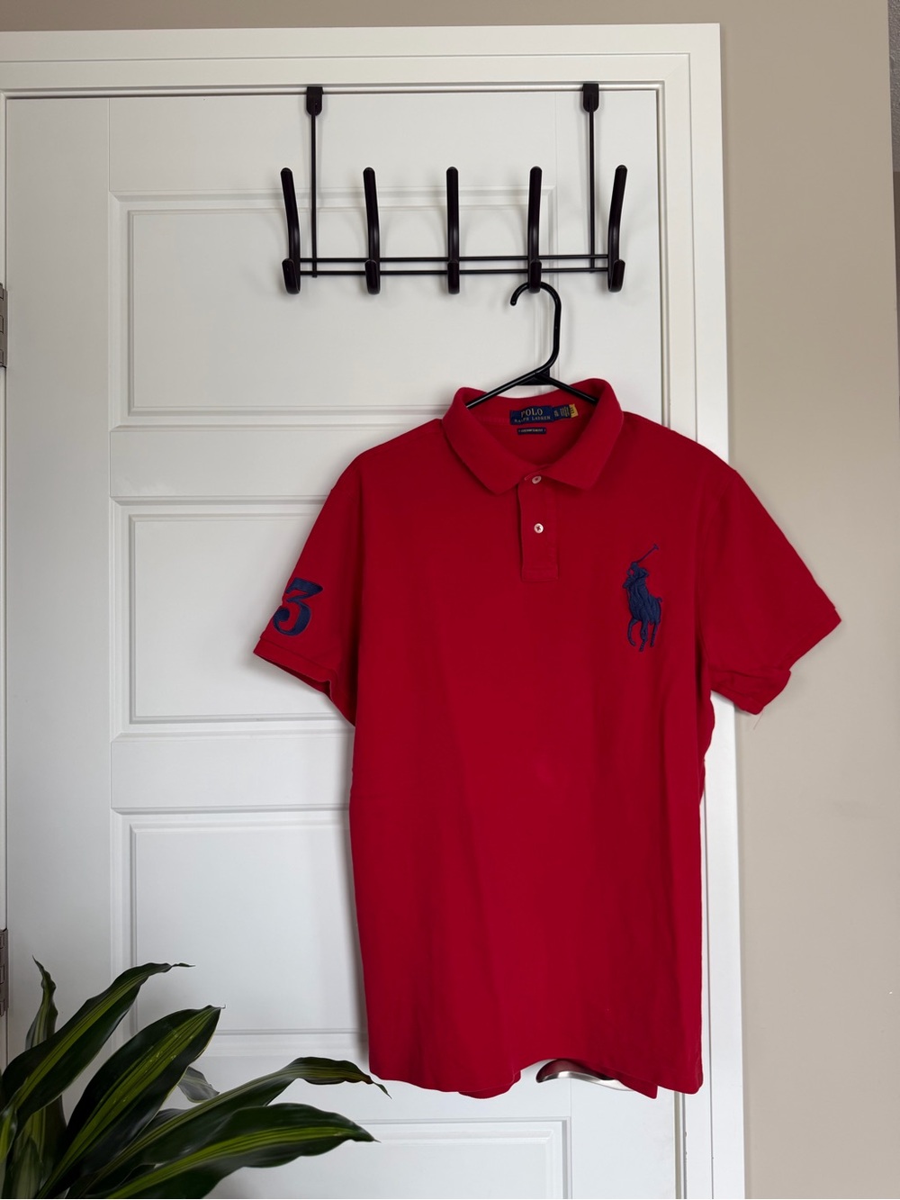 Polo by Ralph Lauren Red Polo with Navy Embroidered Big Pony
